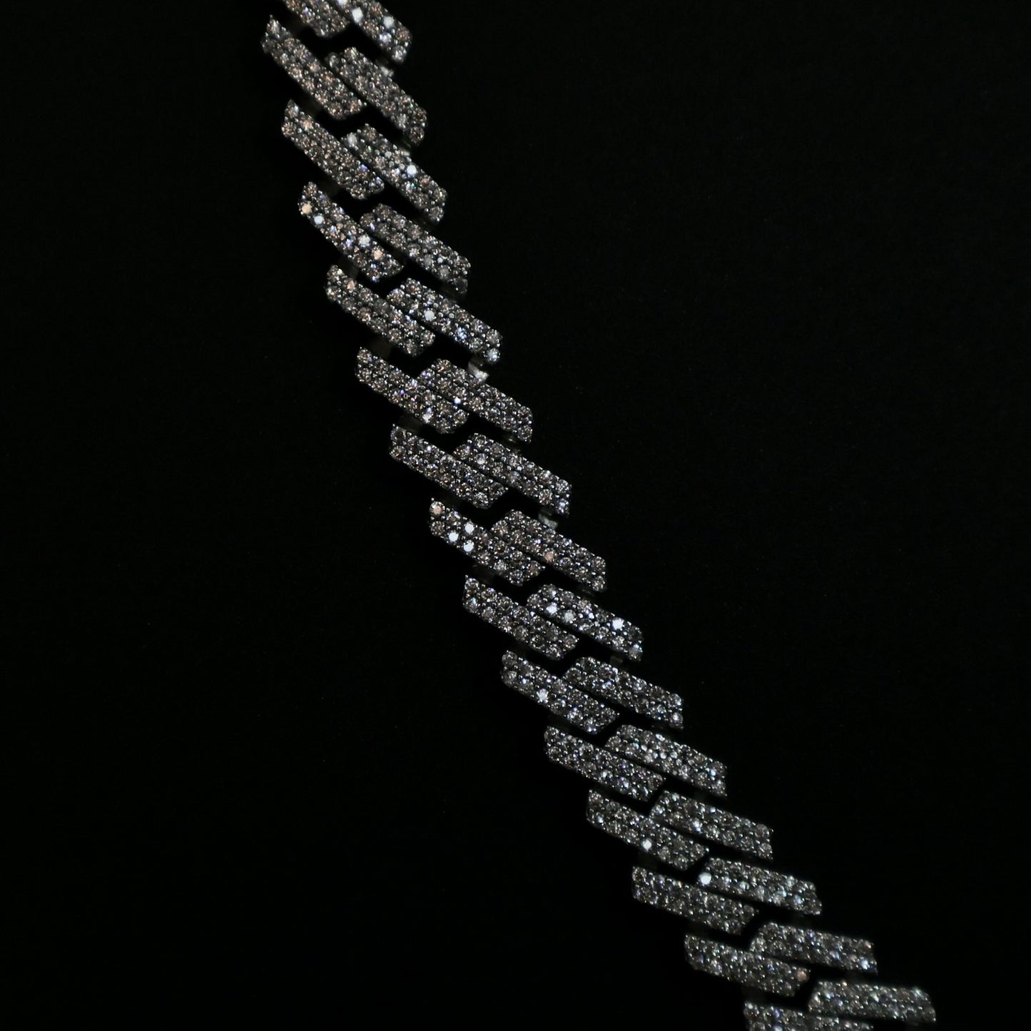 S925 VVS Moissanite Ice Out Sharp Edges Cuban Chain Necklace