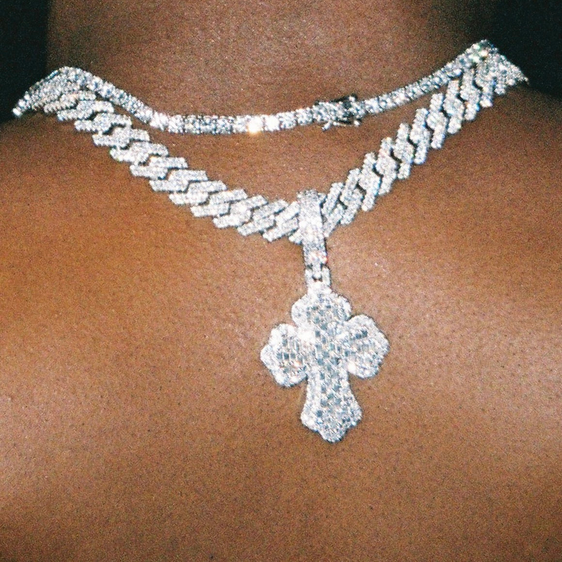 S925 VVS Moissanite Ice Out Sharp Edges Cuban Chain Necklace