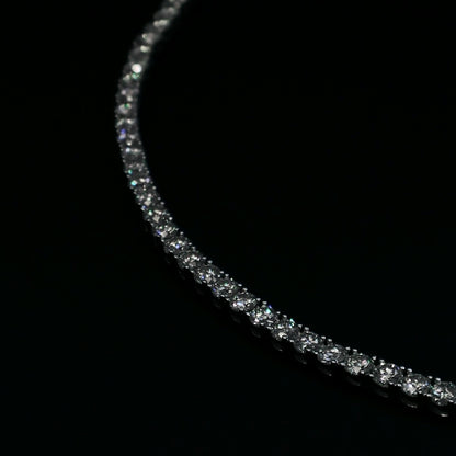 925 Sterling Silver VVS Moissanite Tennis Chain Necklace