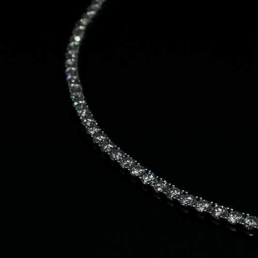 925 Sterling Silver VVS Moissanite Tennis Chain Bracelet